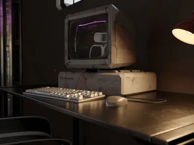 Cyberpunk Apartment Scene v10 3D model