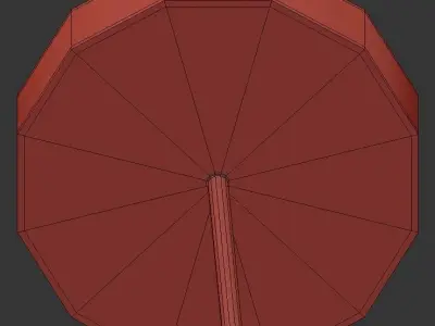 Kayan pendant lamp with shade 3D model