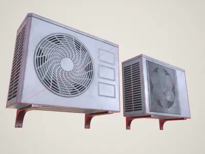 Air Conditioner Low-poly 3D model