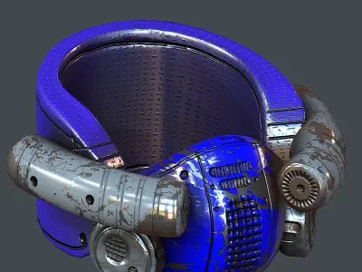 Gas mask helmet 3d model scifi Low-poly  Low-poly 3D model 487