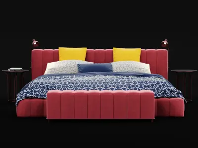 Modern bed 12 3D model