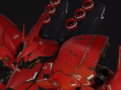 Sazabi MSN-04 Blender version 3D model