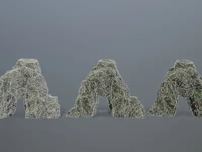 Skull Cave Low-poly 3D model