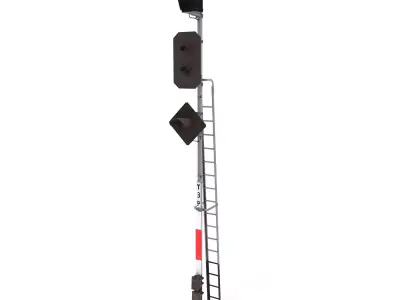 Train Traffic Light 20 3D model