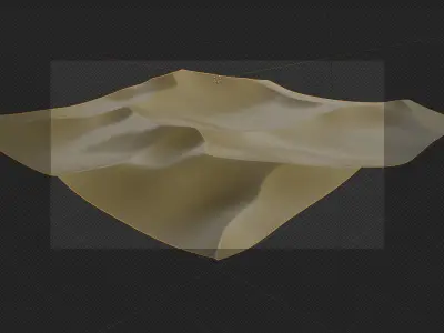 Desert Dunes Terrain Model A 3D model