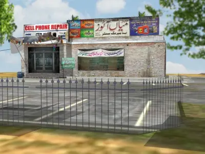 Market Design Low-poly 3D model