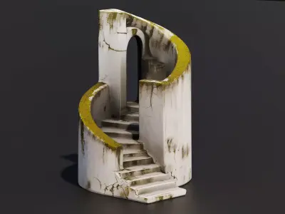 Medieval staircase collection vol 01 3D model