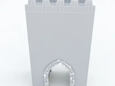 Castle Gate Low-poly 3D model