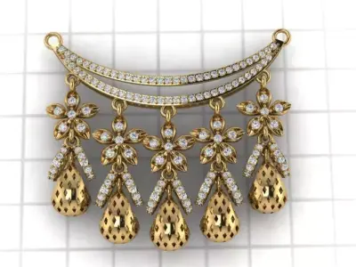 Unique 3D Women Pendant Elegance and Personal Style v2 3D print model