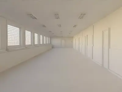 Corridor Hallway No Material 3D model