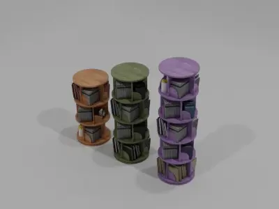 Bookshelf 3D model 12