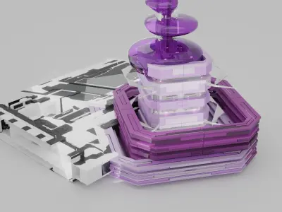 sci fi tower 3D model