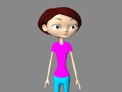 Cartoon Lisa 3D model