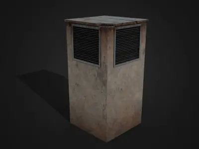 Outdoor Ventilation Shafts Low-poly 3D model