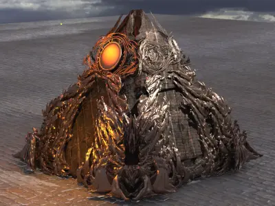 Sun God elimination pyramid 3D model