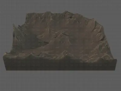 Terrain V04 Low-poly 3D model