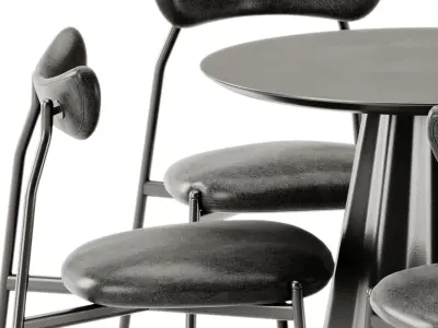 Dragonfly Chair by District Eight and Burin Table by Viccarbe 3D model