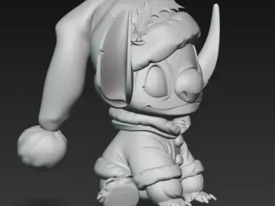 Stitch - Collectable figure 22 Chrismas 3D print model