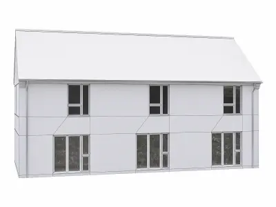 Neighborhood Houses P14 Low-poly 3D model