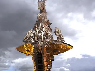 Dragon Drake ship  3D model