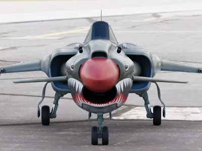  Viper P-40J Jet Fighter Concept Aircraft 3D model