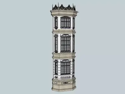 Classical window wall sketchup 3d model 3D model