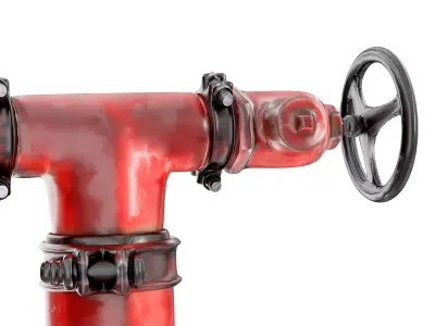 Fire Hydrant game asset 3d model Low-poly 3D model