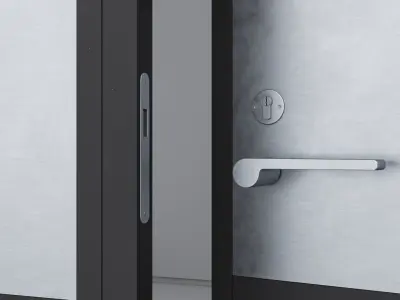 Aluminium door 233 3D model