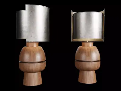 Chios Oak Two Lamp Low-poly 3D model