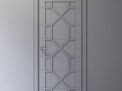 Art Deco interior door 3D model
