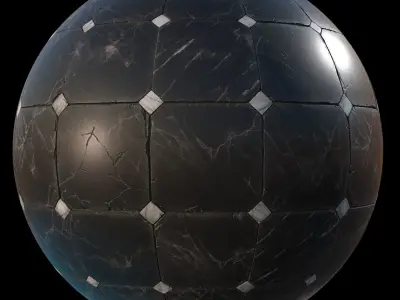Black and white marble tiles Texture