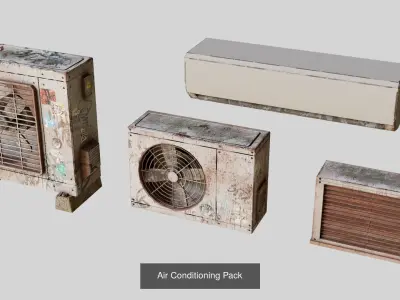 Urban Trash with Ruin Debris and Metal Scraps 3D Model Pack