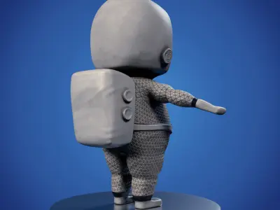 Astro Team Low-poly 3D model