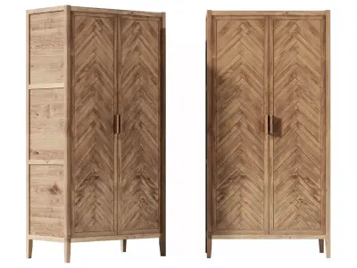 La Redoute NOTTINGHAM Solid Pine Wardrobe 3D model
