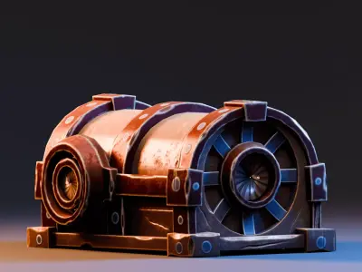Interactive Object - Laser Barrier Low-poly 3D model