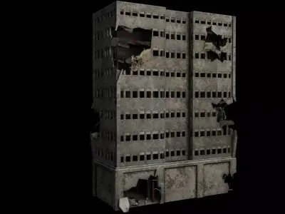 Abadoned Building  Low-poly 3D model