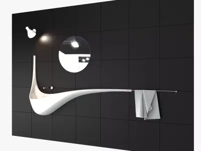 Falper Wing Modern Washbasin 3D model