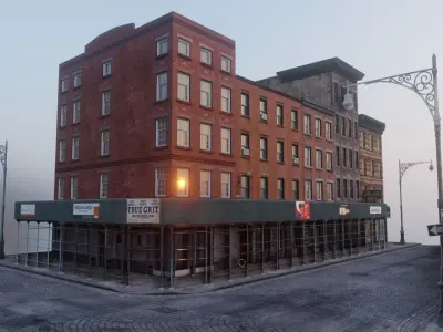 New York City SoHo Architecture Building Pack Low-poly 3D model