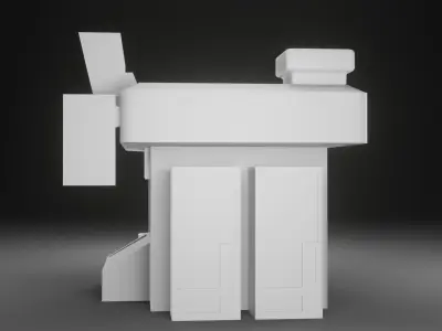 Architecture Shop low poly 3D model