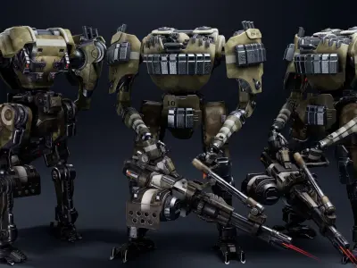 Super Bot pack Vol2 3D Model Collection