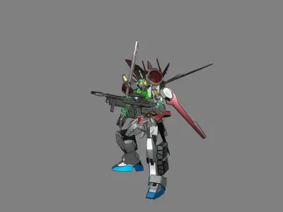 Attacker Gundam B 6 3D model
