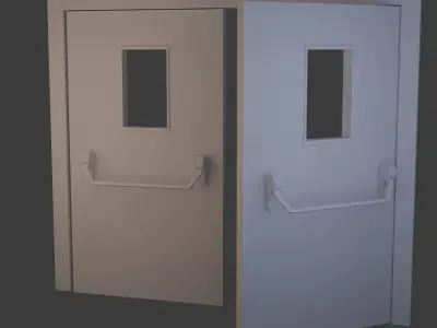Cinema Door Free low-poly 3D model