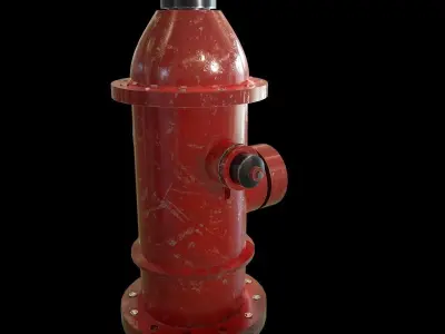 Hydrant model fire Low-poly 3D model