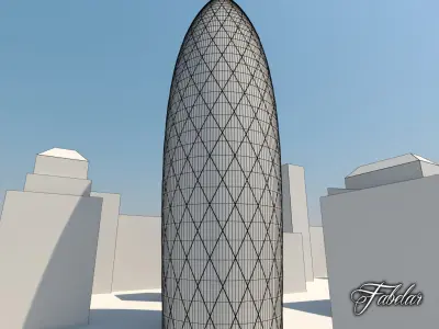 Building 20 Low-poly 3D model