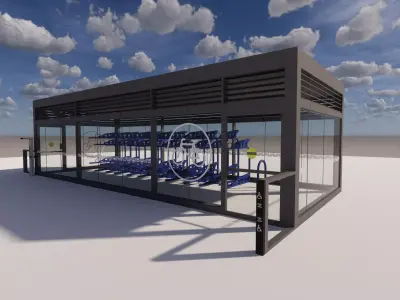 Secured Bike Storage 3D model