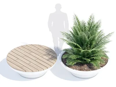 Balzac two planters 3D model