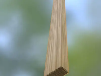 Placeholder-Wood 4000mm x 100mm x 50mm High-Poly Free 3D model