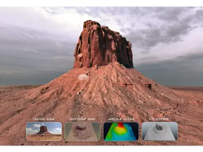 Monument Valley Mitchell Butte Multipurpose Terrain Model 3D model