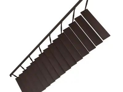 Wooden Stairs 10 3D model