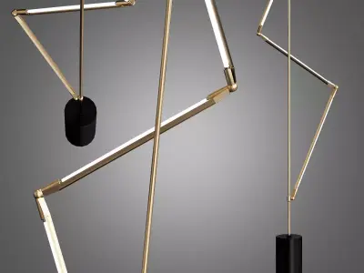 Bec Brittain Helix Floor Lamp 3D model